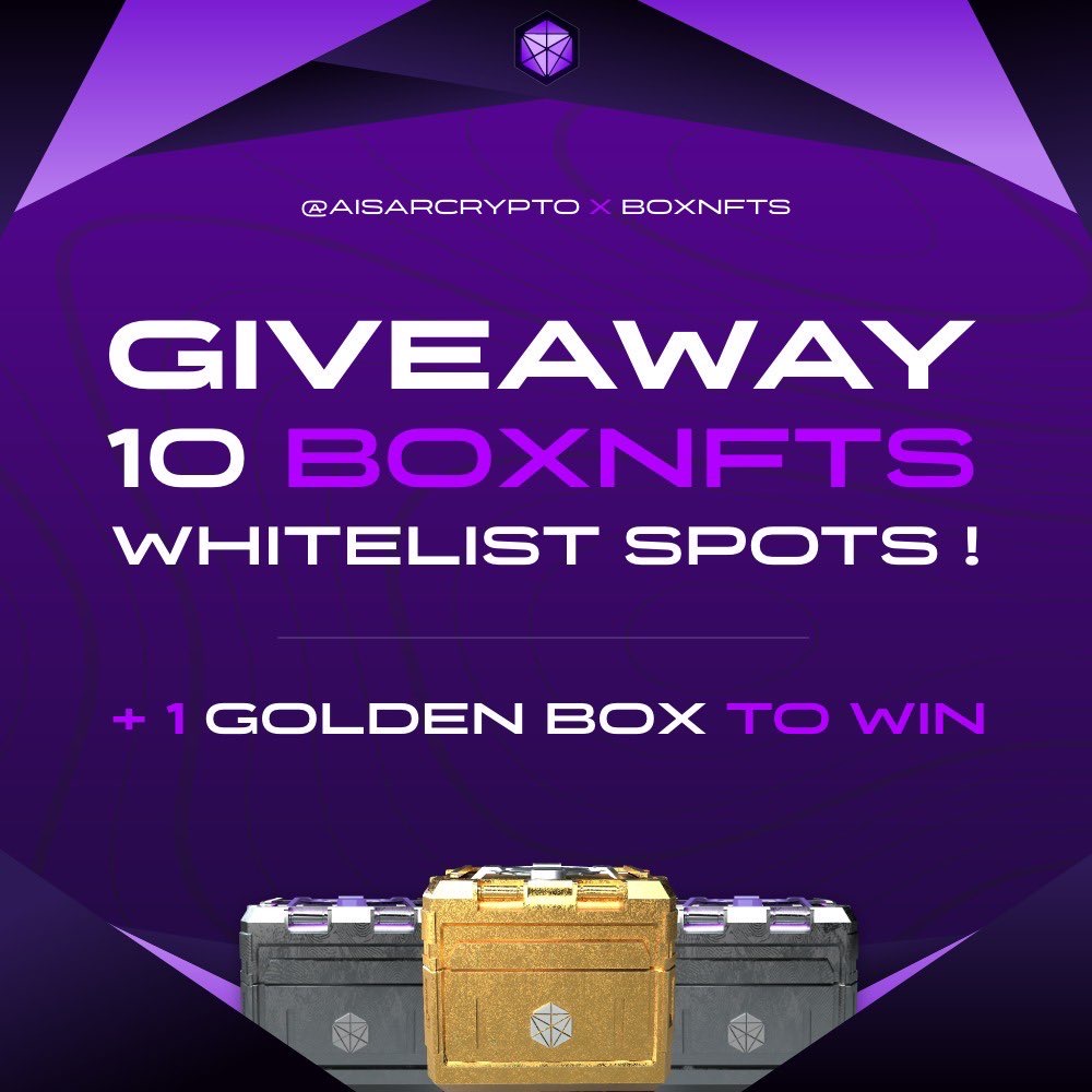 aisarcore's tweet photo. I’m partnering up with @BOXNFTs_ to giveaway 10 Whitelist Spots📈

To Enter👇

✅Follow @BOXNFTs_
✅Like &amp; Retweet
✅Join BOXNFTs Discord: https://t.co/PuikymJX9r
✅Tag 3 Friends

Ends in 48h. Good luck 🍀 

#NFTGiveway #Whitelist #NFT #NFTGiveaway #NFTs #NFTart #NFTCommunity https://t.co/yKtjcZAcTH