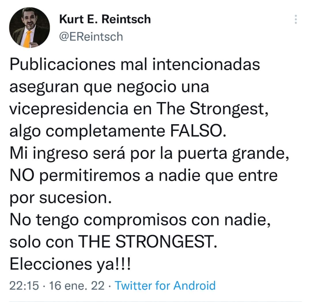 ElDerribador's tweet photo. KURT RESPONDE
Mensajes malintencionados sugerían que habría un acuerdo entre el presidente Ronald Crespo y el candidato Reintsch. Kurt lo desmiente en el Twitter.
Más información en #CompetenciaBolivia de lunes a viernes a las 13 y 19 hrs.
RKM 91.0 FM
https://t.co/Rk1VDYRtRq https://t.co/W7L68axNjS