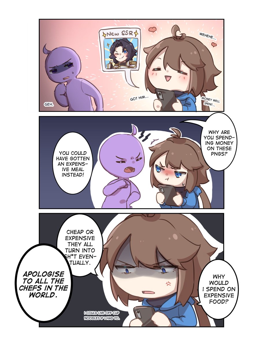food is temporary waifu is eternal (until service ends) 