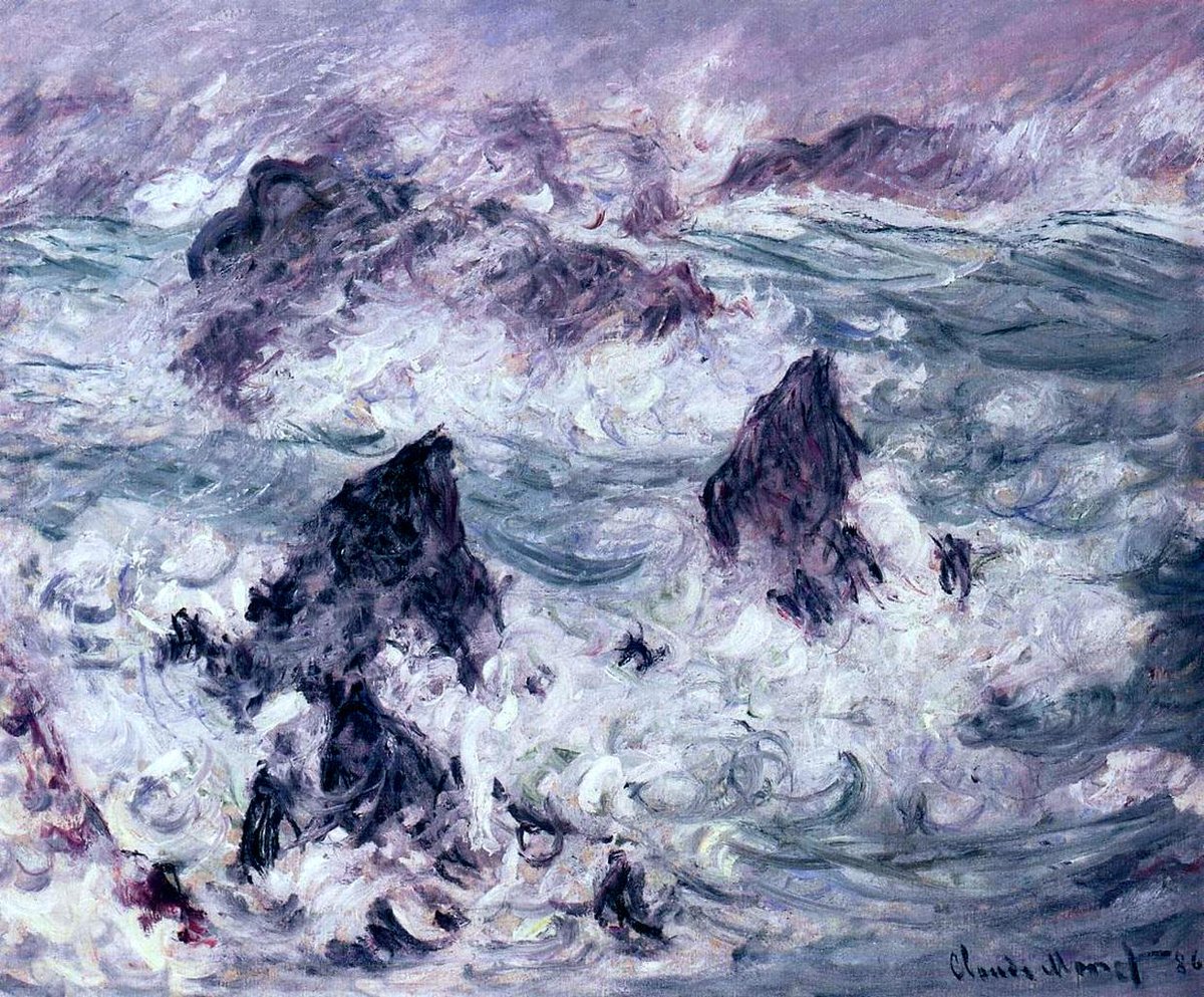 artistmonet's tweet photo. Storm at Belle-Ile, 1886 #claudemonet #monet https://t.co/sxyZVmx4Du