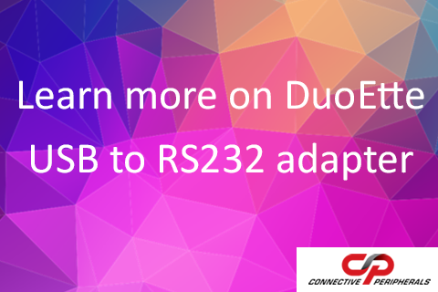 ConnectivePeri1's tweet photo. Learn more on CP DuoEtte. The DuoEtte USB to RS232 adapter from Connective Peripherals is an ideal way to connect serial devices to your computer.

Read more : https://t.co/9SMLrLJRKM

#connectiveperipherals #RS232adapter #RS232converter #serialconverter #usbtoserial https://t.co/KXVauGG1Is