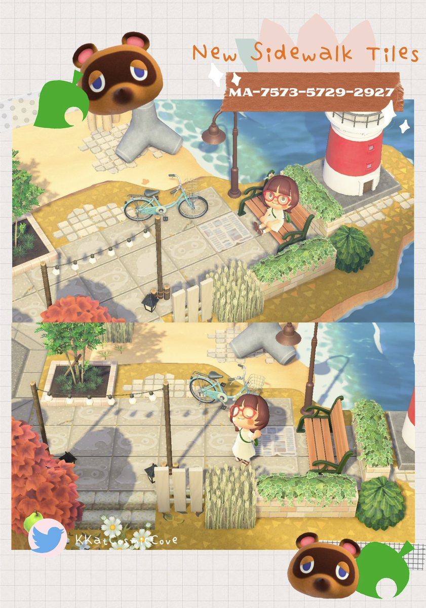 ✿New Sidewalk Tiles✿
Tom Nook asked if I could create some sidewalk designs featuring his face &amp; logo😅👀And I couldn’t really say no so here we are😋💕 Did he offer me anything in return? Let’s just say I don’t have to pay off my house loan anymore😅 #ACNHDesign #ACNH