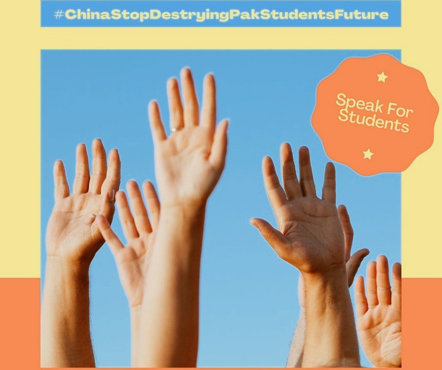 Thousands Pk-student's life-ruining due to the closeness of the #China border for outdoor students. Why do policymakers destroy our future life?✊✊✊
#ChinaStopDestroyingPakStudentsFuture
#TakeUsBackToChina