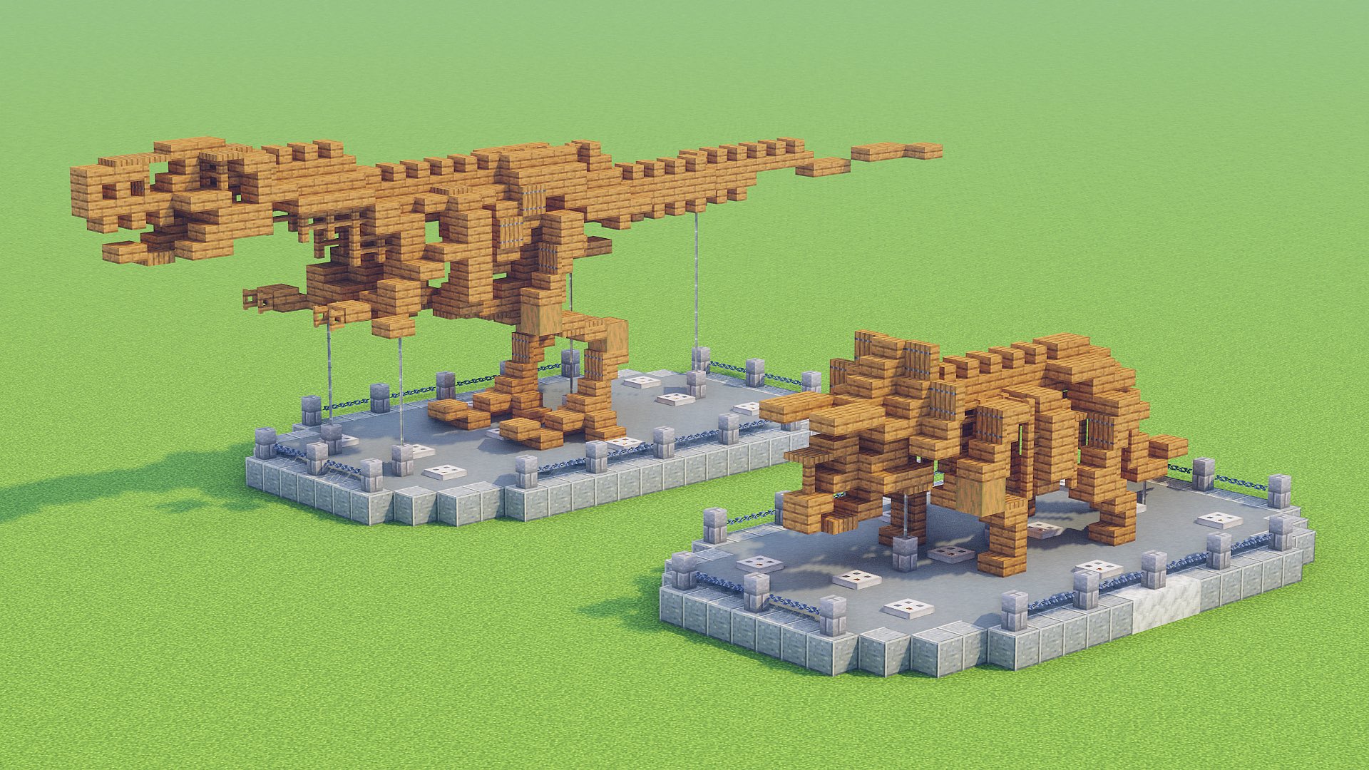 ぶれあ マイクラ恐竜化石シリーズ 2 トリケラトプスの化石標本を作りました ゆっくり種類を増やしていきます Minecraft Minecraft建築コミュ マイクラ恐竜化石シリーズ T Co Cto9mnlhbv Twitter