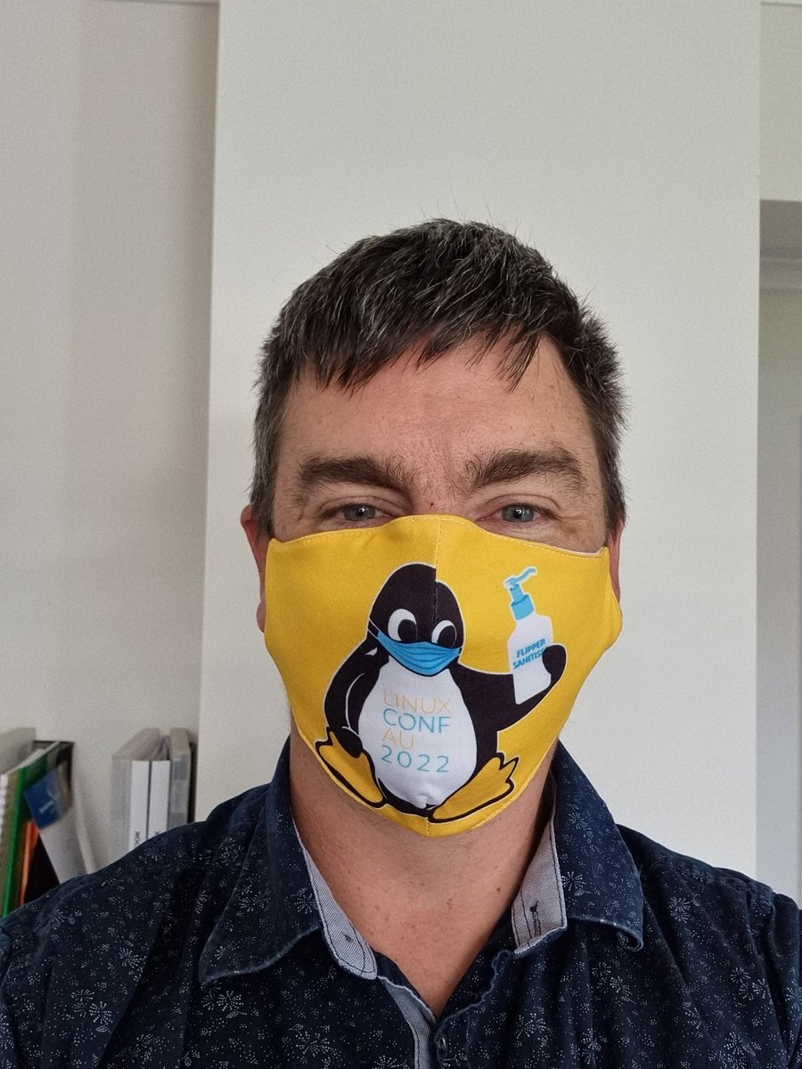 #lca2022 mask arrived, ready for IRL! .... maybe another day *sits back down*