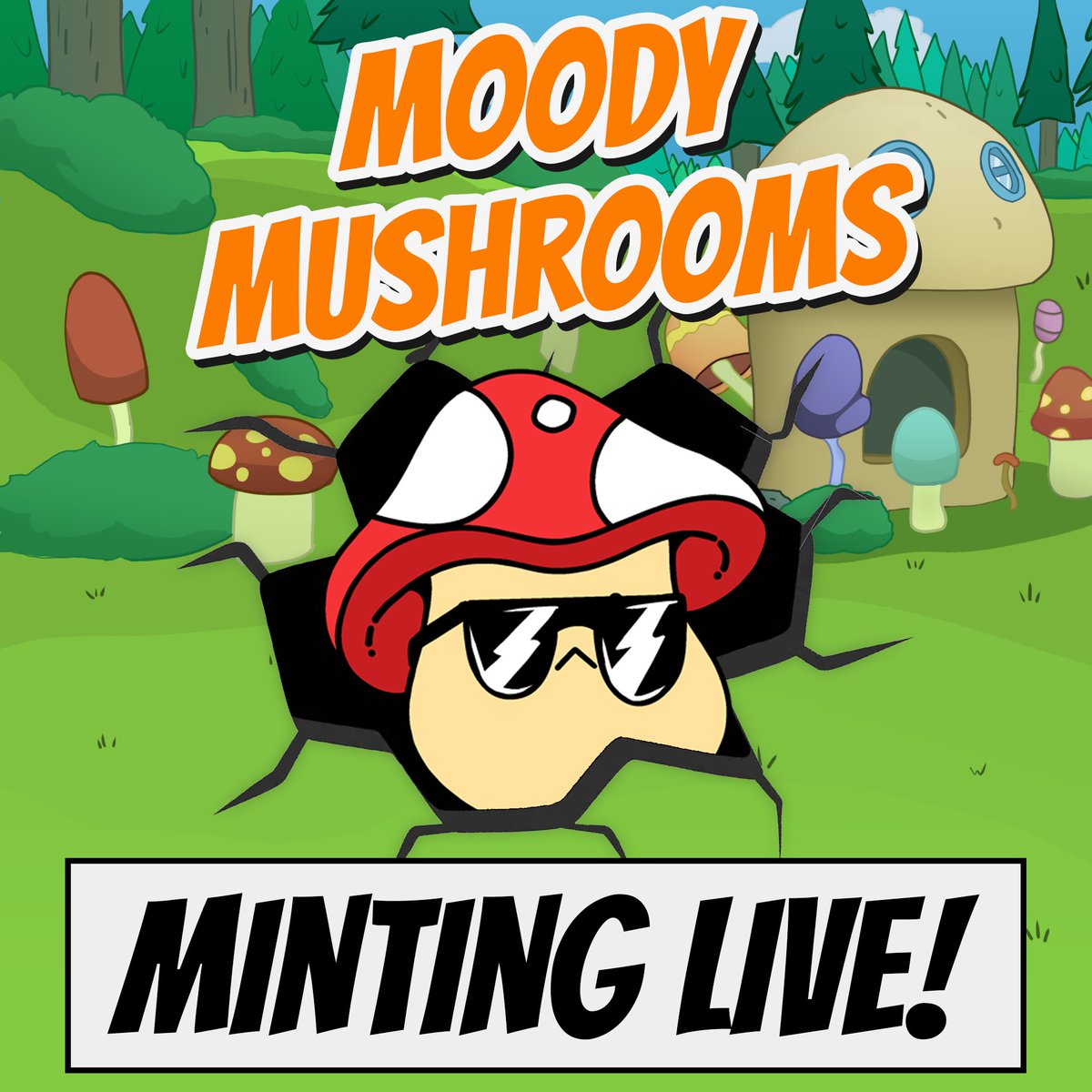 Moody Mushroom Mint and Game are LIVE! 🔴
Available on both Android and iOS! 📱

Mint: 0.05 ETH👌
Floor: 0.17ETH  ⬆️⬆️⬆️

Website: moodymushrooms.com