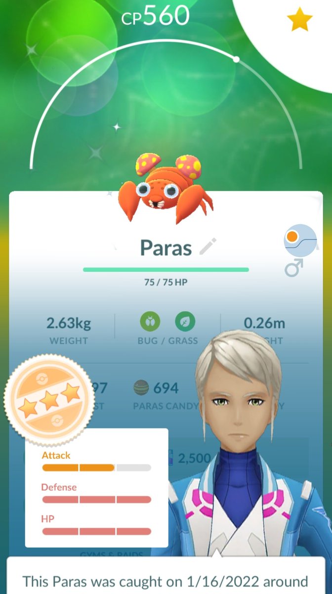 Gemwrapper's tweet photo. Well lookie here!! 1st raid for him. #PokemonGoRaids #PokemonGO  #ShinyPokemon #paras https://t.co/YmlqjyFr2s