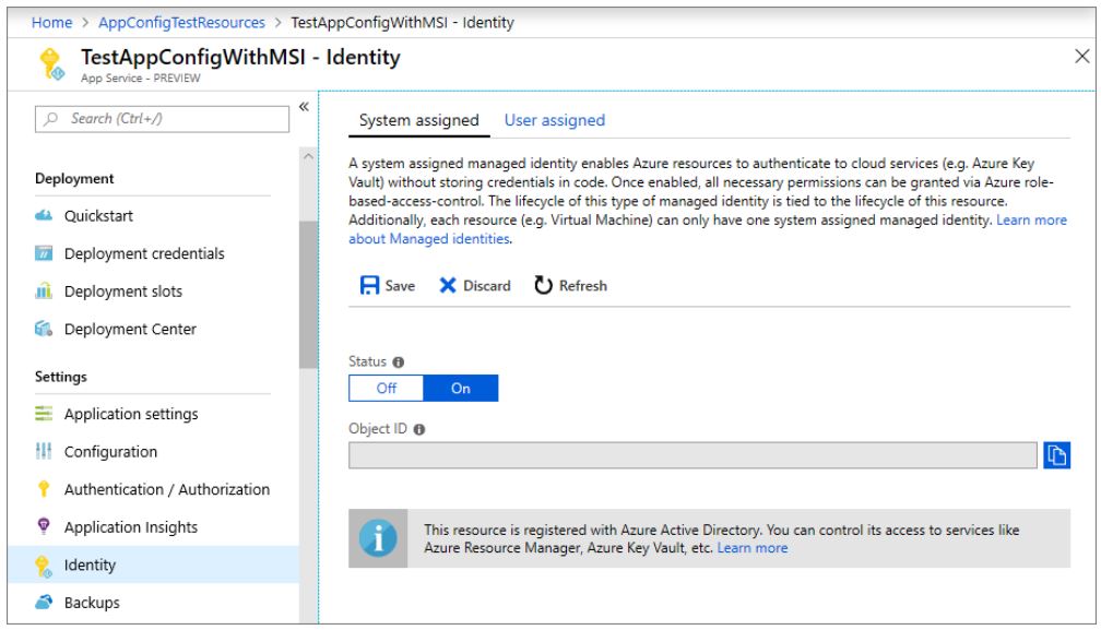 AzureSupport's tweet image. #Azure Active Directory managed identities simplify secrets management for your #cloud application. Learn how to use managed identities to access App Configuration: msft.it/6016ZQmBw