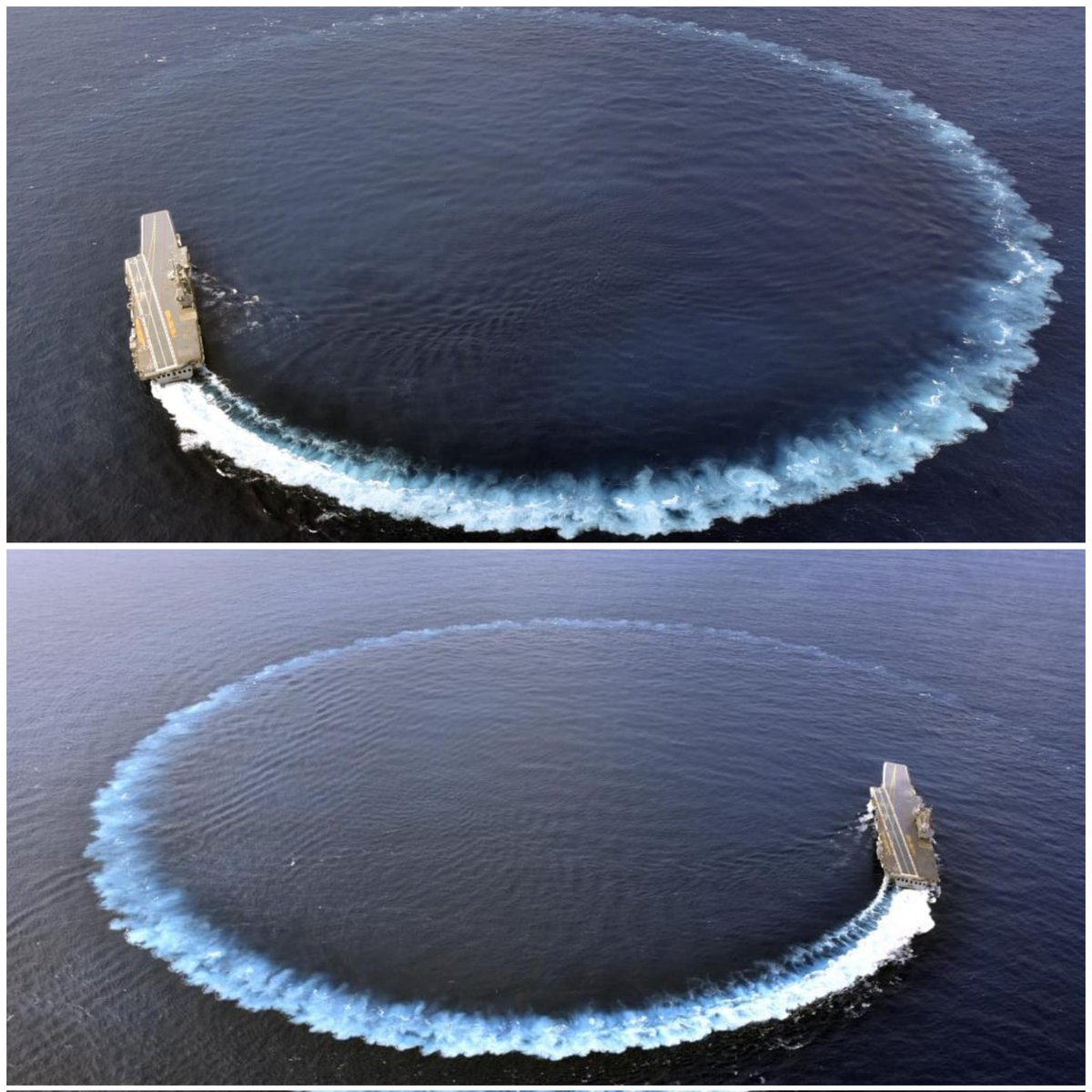 VinodDX9's tweet photo. INS Vikrant completes third sea trials https://t.co/3I2YHTEpmi