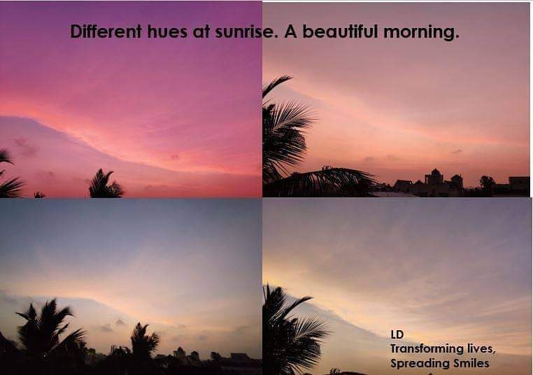dubay28's tweet photo. The various hues of colours at dawn.Nature is so beautiful.Every sunrise is an invitation for us to arise &amp; brighten someone’s day.Have a fantastic week ahead.
#nature
#sunrise
#dawn
#mondaymorning
#transforminglives 
#spreadingsmiles 
#spreadinghappiness 
#beinghappy 
#gratitude https://t.co/srt7h2ZdFG