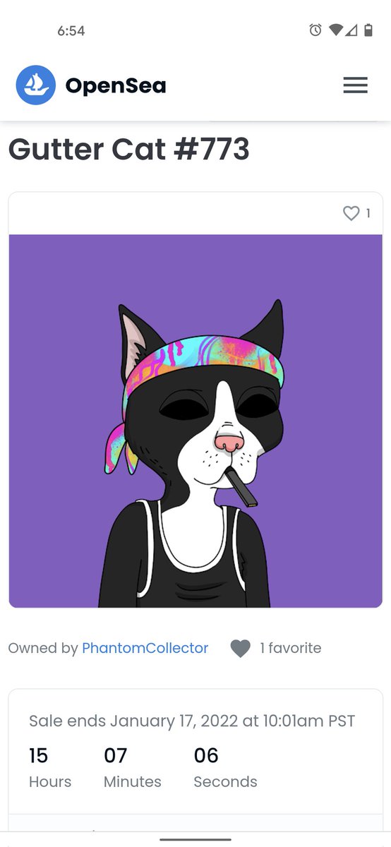 I'm doin' it! Listing my Vape #GutterCatGang #773. Top 10% rare #GCG... If you're not in the gang, you should be... Check it out 🐈‍⬛

opensea.io/assets/0xedb61…