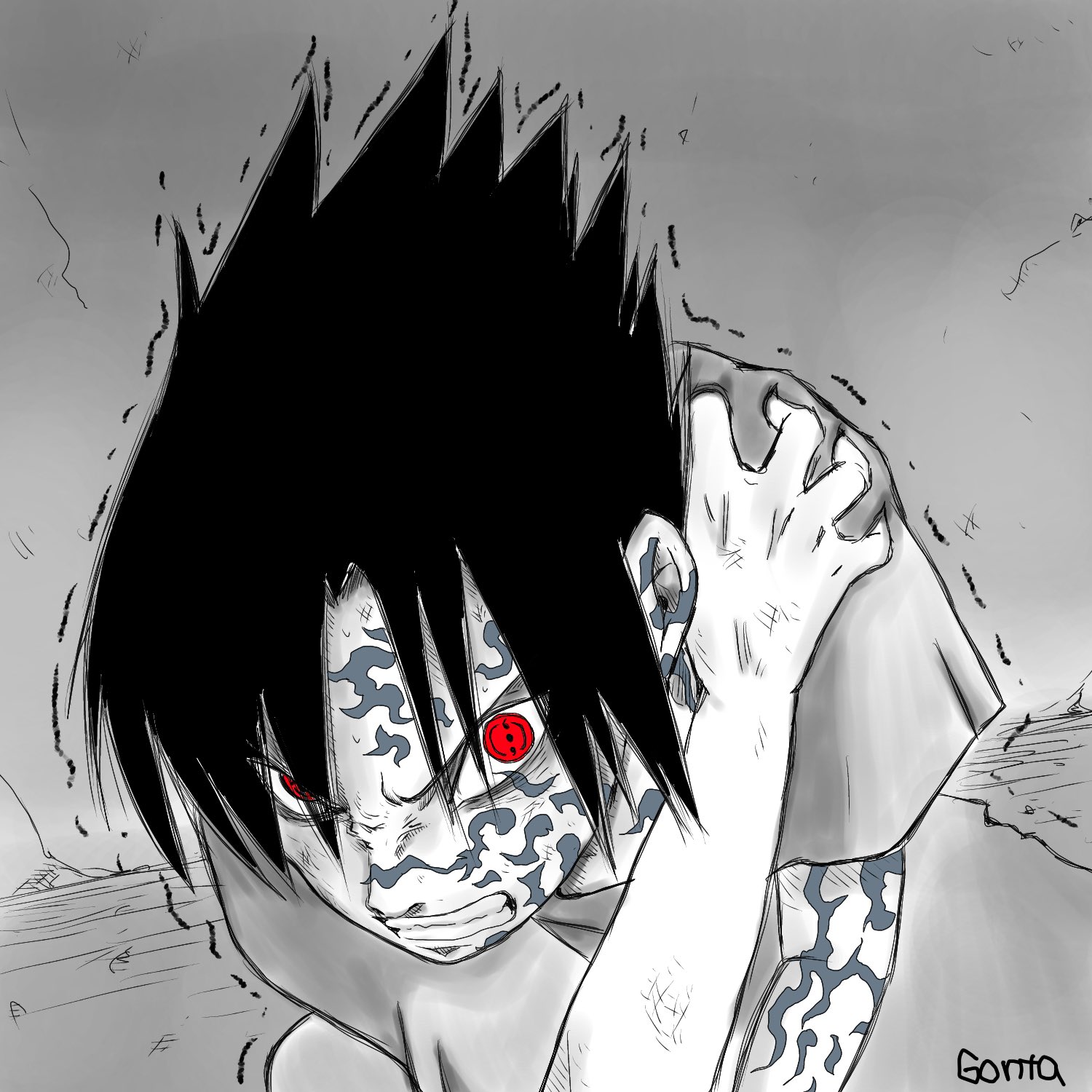 ごんた やってみろよ サスケカッコいい イラスト Naruto サスケ T Co Plp0jyufl8 Twitter