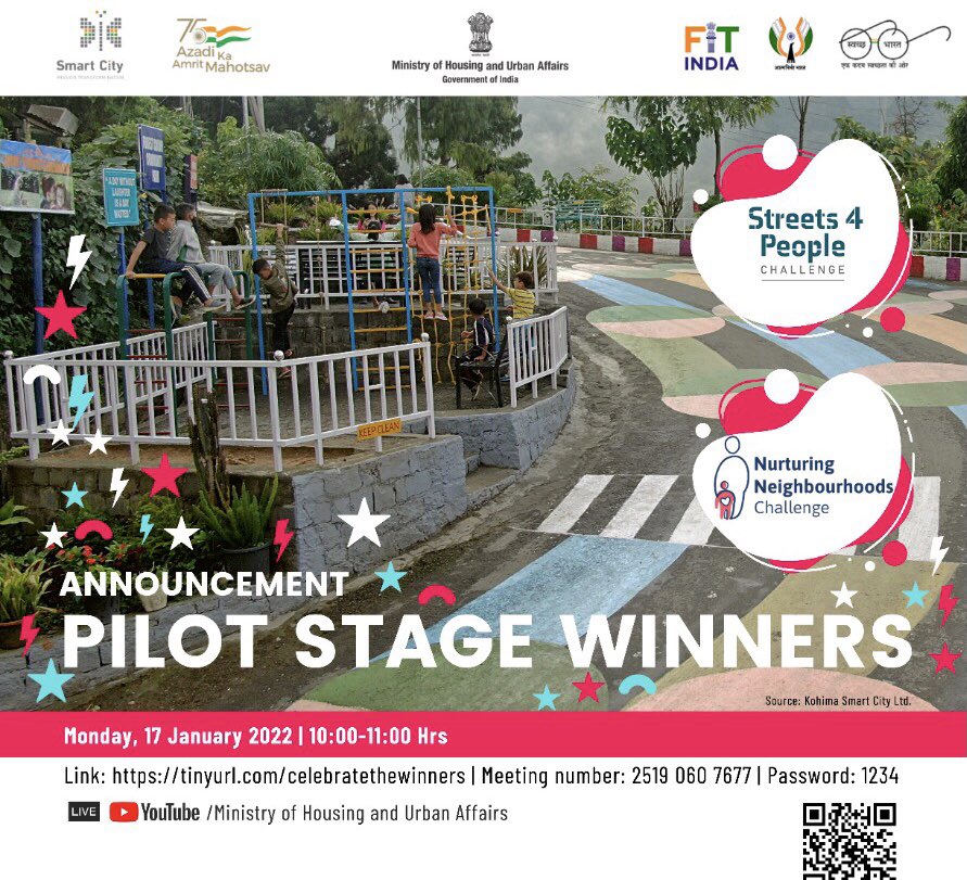 RushdaMajeed's tweet photo. Join us today for the announcement of the #NurturingNeighbourhoodsChallenge winners! Kudos to all cities that participated in the challenge and applied innovative ideas to improve neighborhoods for young children, families! @BvLFoundation @Urban95cm @SmartCities_HUA @MoHUA_India https://t.co/3CwSTMV7C1