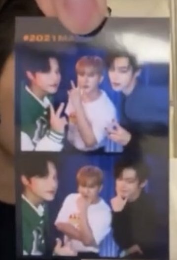 Wooyoung showed a picture of him and yeonjun with skz's changbin at ...