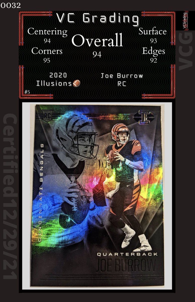 VC_Grading's tweet image. Sub from @IestynTHarris 

#31 - 2018 Rookies and Stars 🏈 Lamar Jackson:
91 Overall 

#32 - 2020 Illusions 🏈 Joe Burrow:
94 Overall