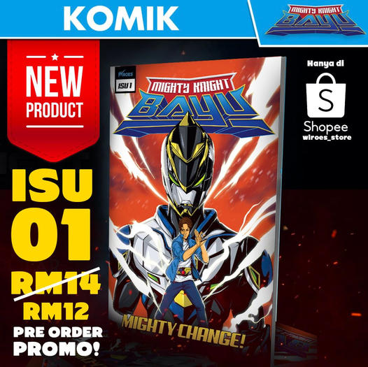 TERBARU‼️Pre Order Isu 01 Mighty Knight Bayu kini dibuka!
.
Pre order sekarang untuk dapatkan harga PROMOSI! Pre order akan dibuka selama 2 minggu sahaja. (Sehingga 31 Jan 2022)
.
Tempah komik anda sekarang 🛒➡️ bit.ly/issue01mkb
.
#wiroescomic #mightyknightbayu