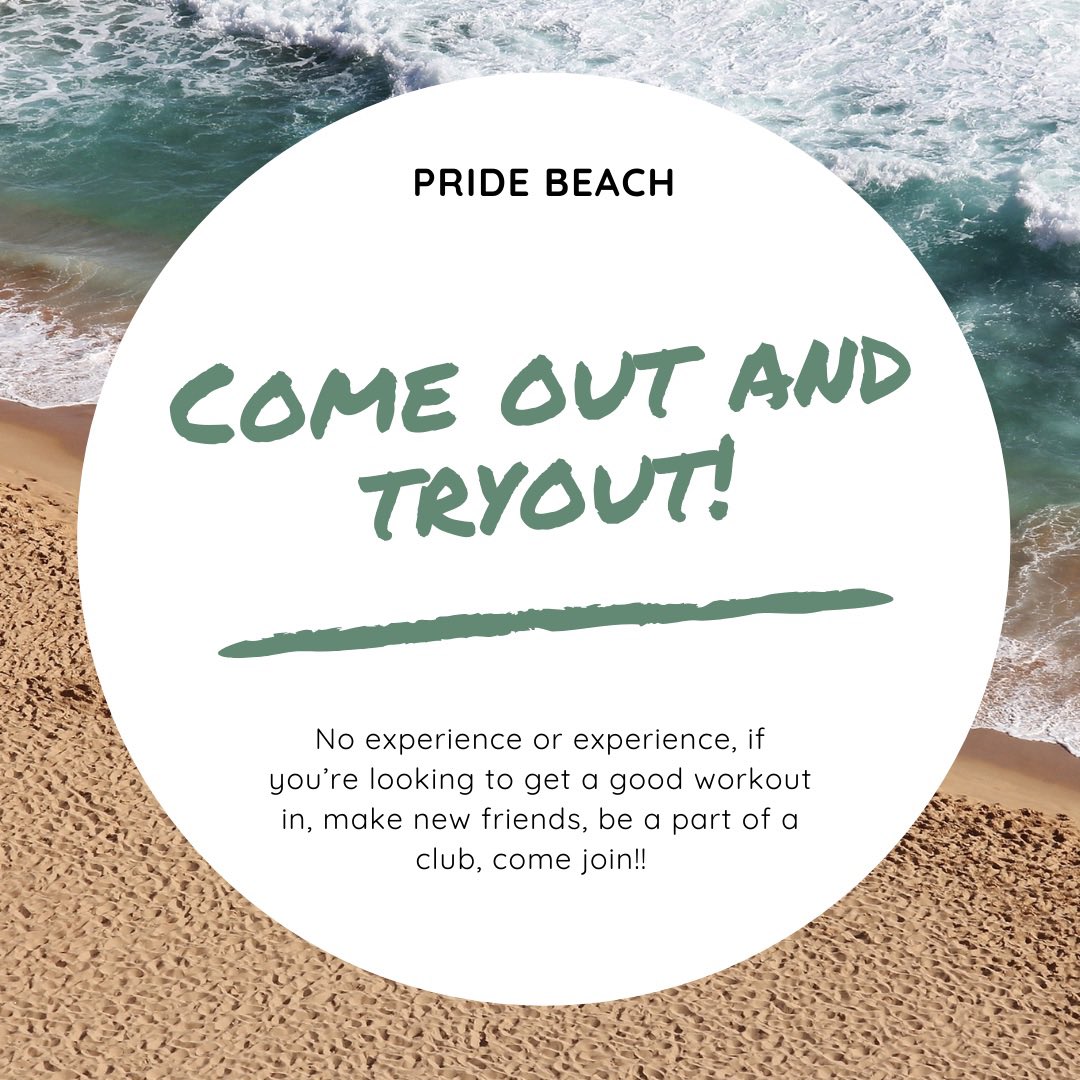 PrideBeachVball's tweet photo. 👀👀 tryouts coming up!! https://t.co/UBoSuU0SzN