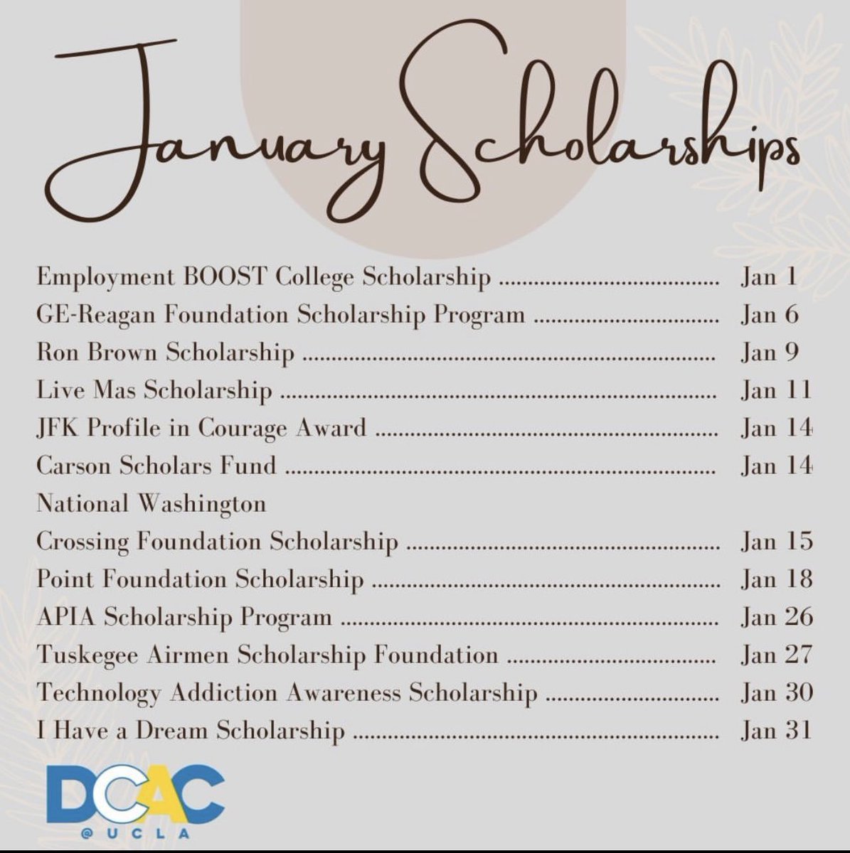 MsSMMurray's tweet photo. You still have time for these scholarships! Let’s go! 

#capadvisor #btw #college #hbcu #pwi #money #school #explorepage #helping #fafsa #graduate #bookertwashington #dadeschools #miamidade #university #begreat https://t.co/kHmPFaOCfo