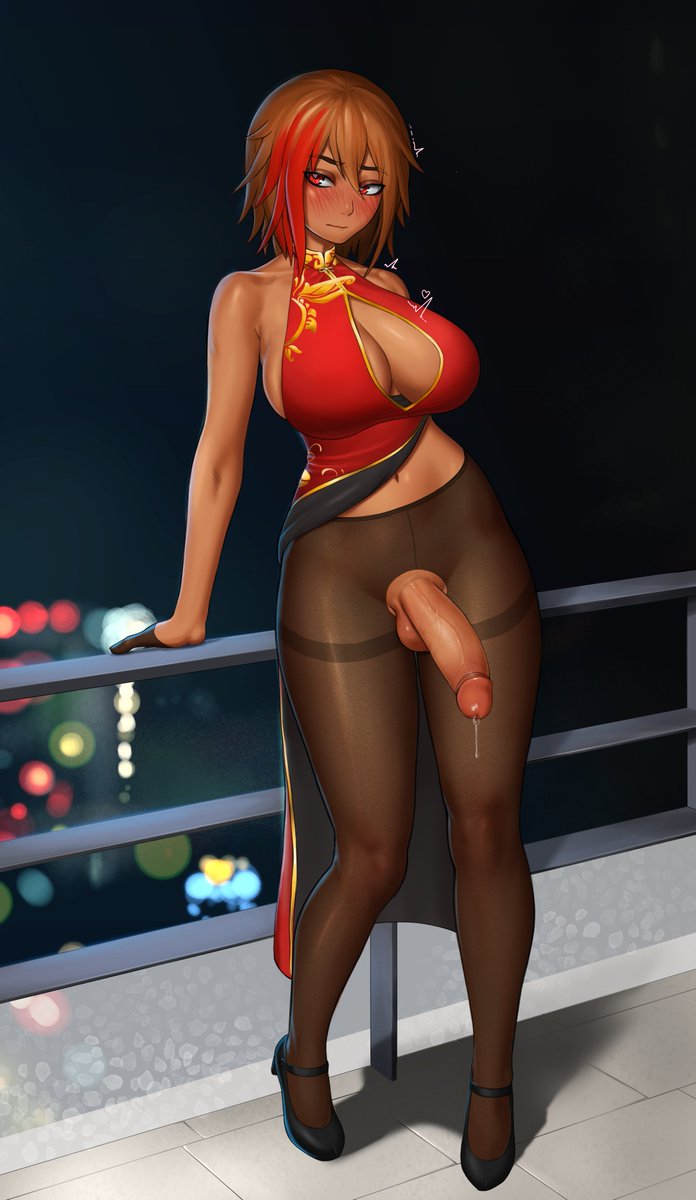 kaf3art's tweet photo. Nervous big dick-girl showing her pp outside. It's an alternate version https://t.co/sySNjKH1EY