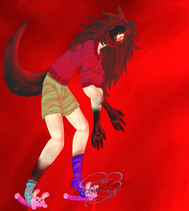 SmokeyGear's tweet photo. I have no idea what this is, I had decided to experiment with a new way of drawing, and I really like it so far, also this is my new persona https://t.co/AH6S6Dl4hH