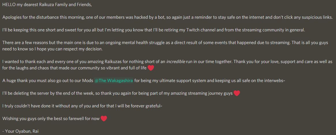 ANNOUNCEMENT!

For those of you who didn't catch it on my server ❤️
It's been a long time coming, but thank you all for an amazing run~

Truly grateful to have made so many amazing friends and for the experience. Let's keep in touch🥰
