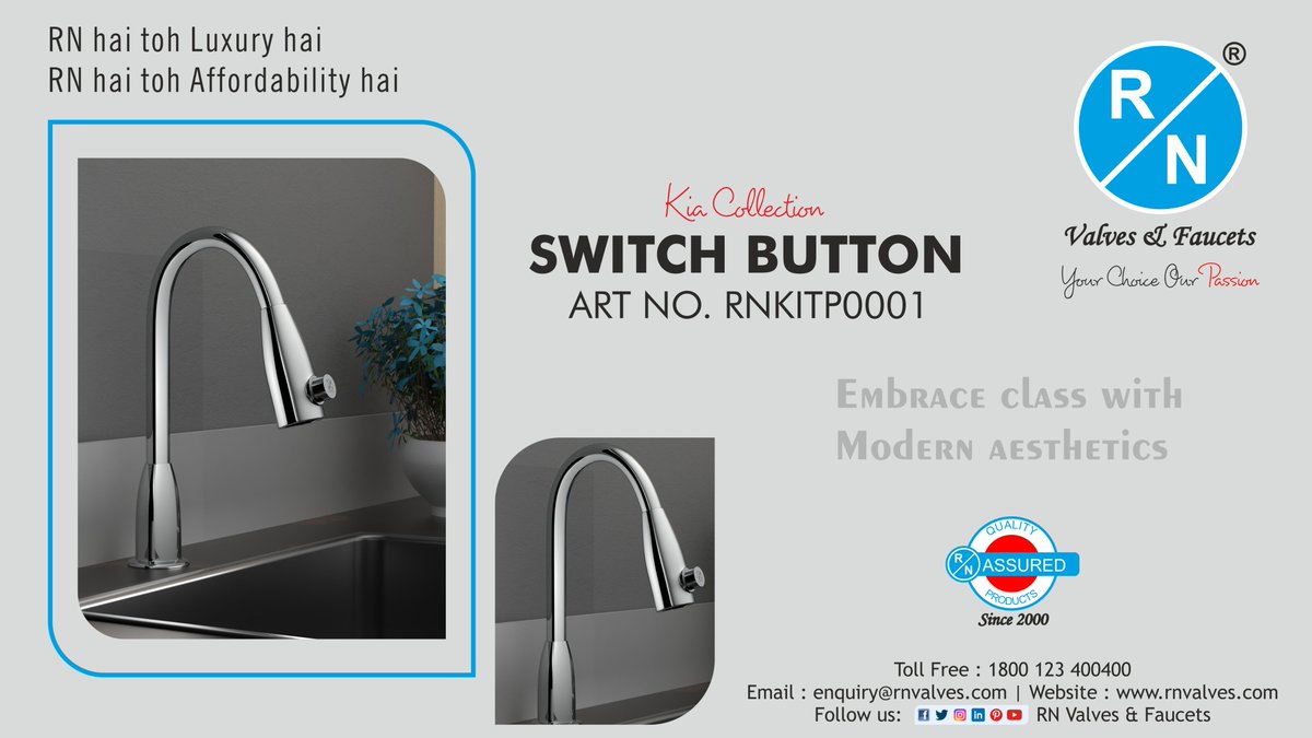 RNValves's tweet photo. Kia switch button faucet will add a touch of class to your bathroom's decor. A lamp shaped faucet that activates the flow of water every time you press the button, providing you with the most satisfying handwashing experience possible.
#KiaCollection #SwitchButtonTap #PillarTap https://t.co/p1Ld2ZYAoP