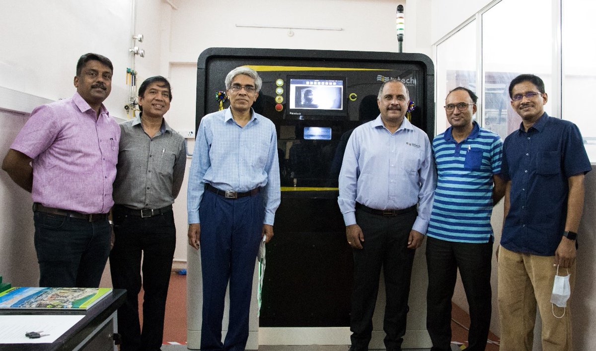 intech_additive's tweet photo. Continuation of an AM Journey – Pictures of the latest installation of our iFusionSF1 Metal 3D Printer at IIT Madras @iitmadras 
 
Read here in case you missed it: https://t.co/d3sBRINAzf

#Metal3DPrinting #AdditiveManufacturing #LPBF #MadeInIndia #BuiltForTheWorld https://t.co/9B5kuSmVJL