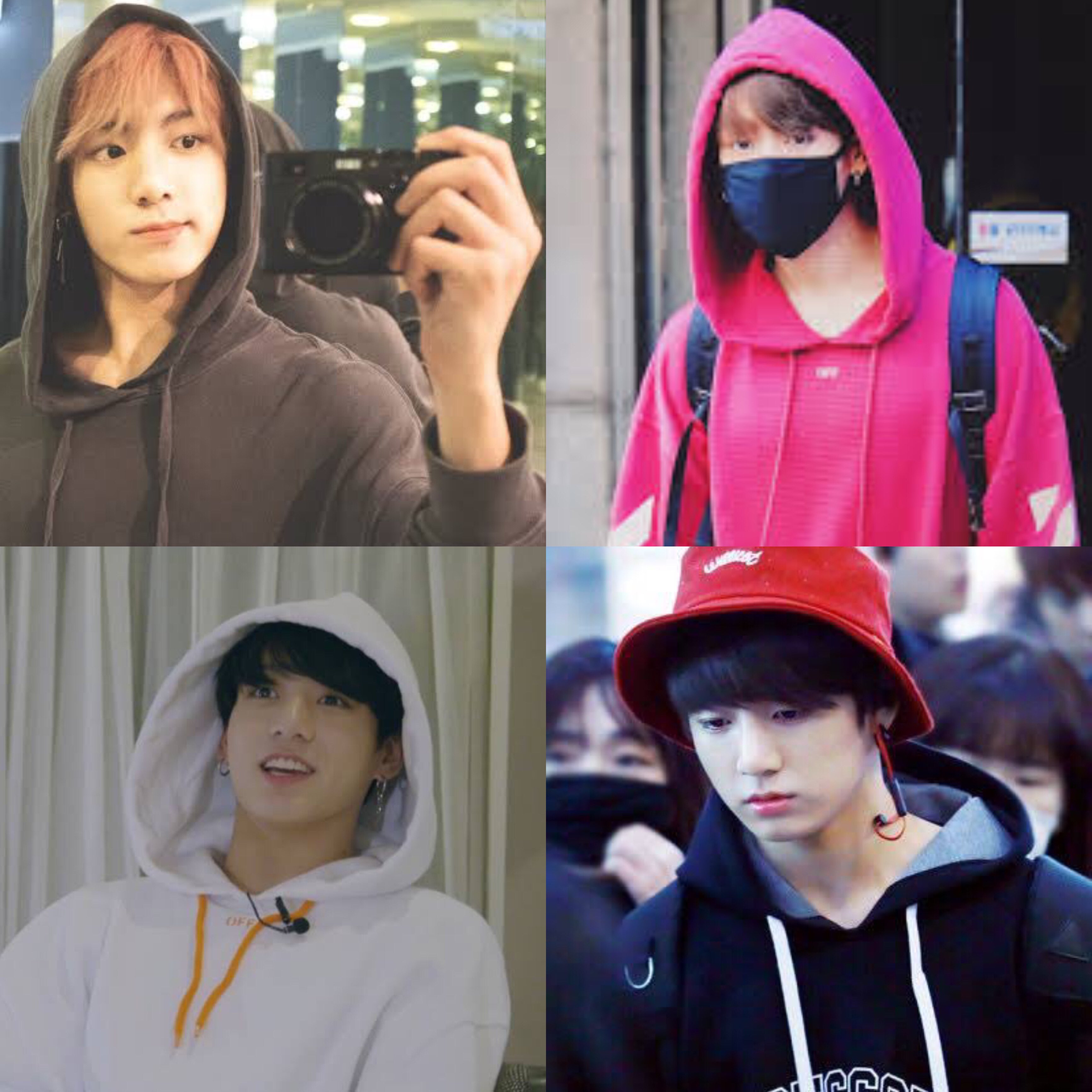 ᵕ˙ on X: Jimin is using jungkook's pictures wearing a hoodie as