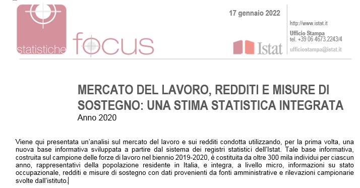Online un’analisi integrata su mercato del lavoro e redditi realizzata con una nuova base informativa sviluppata a partire dal sistema dei registri statistici dell’#Istat istat.it/it/archivio/26…