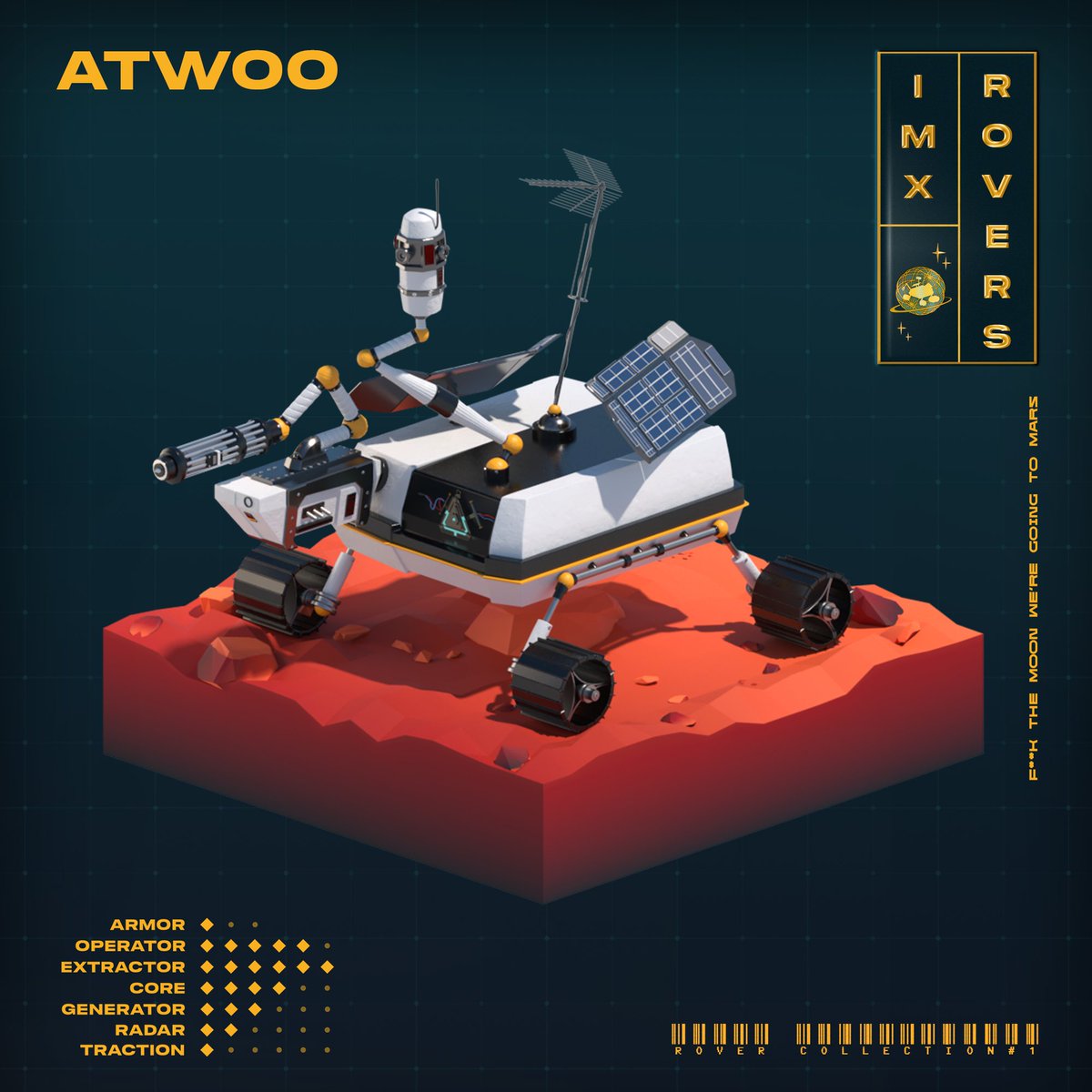ImxRovers's tweet photo. Who wants to drive ATWOO?? RT to win 1 Brave First Wave spot (WL + betatester role) 🪐 Winner will be picked in 24h 👀 #NFTs #NFTCommunity #P2E #PlayAndEarn https://t.co/Gf0zOfz0oF