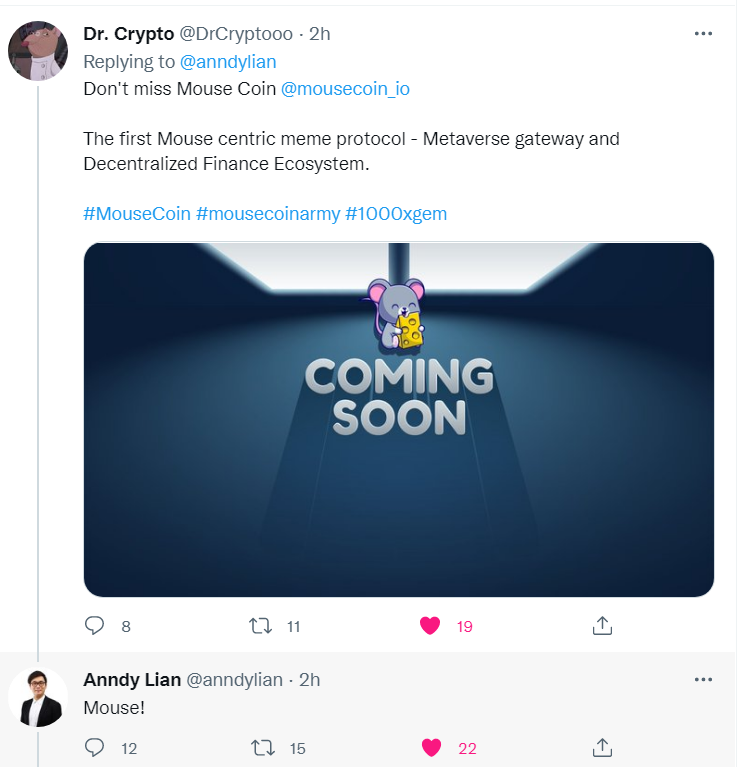 Mouse Coin tweet media