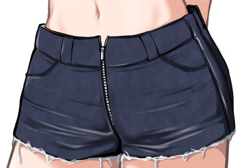 おしりまで続いてるジッパー付いてるデニム、えっちすぎて好きです 