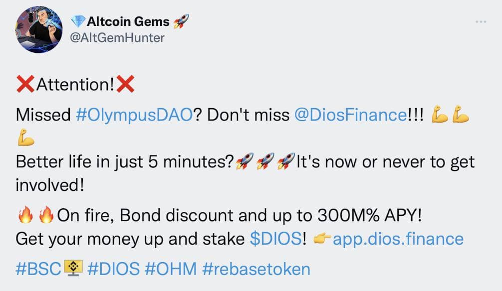 Leaa505115's tweet photo. @launchzoneann @tankbattleco $DIOS is the best gift this new year holiday! It will have a floor price #OHM #BSC #DIOSfinance https://t.co/YZFMFP6Qmx