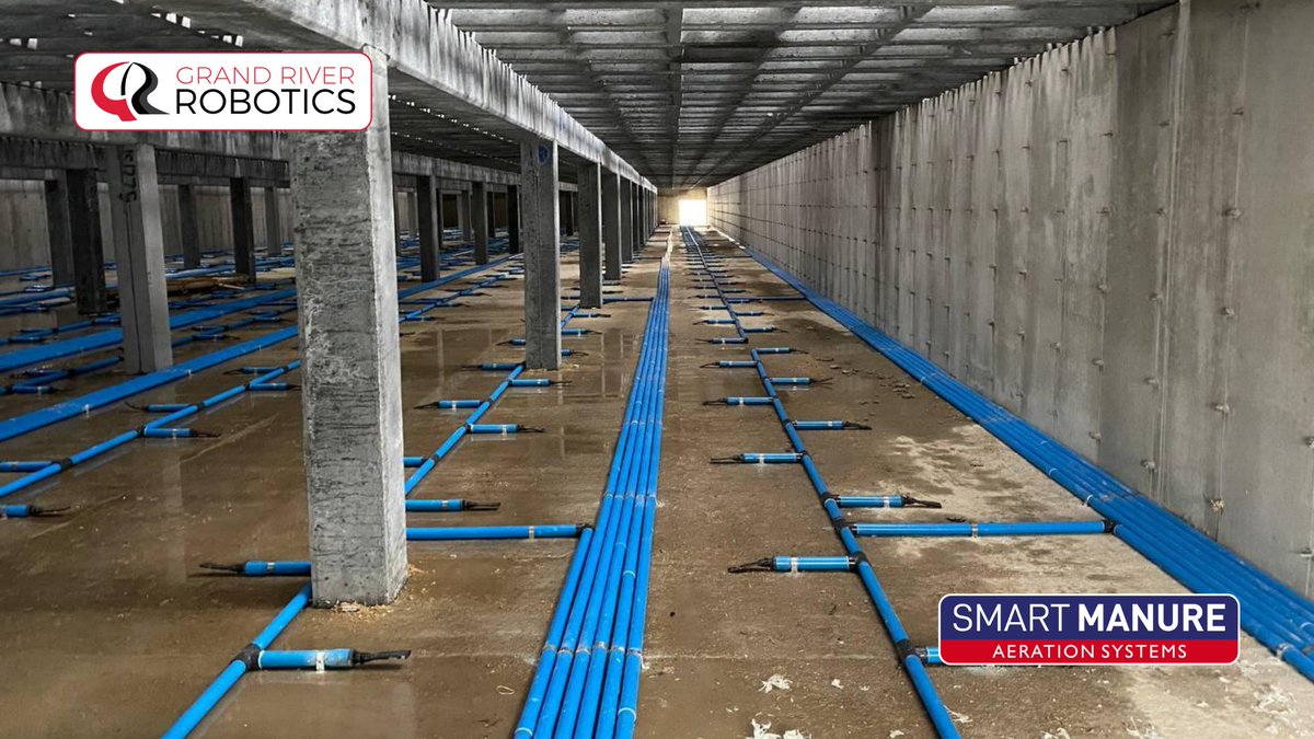 DairyPowerEquip's tweet photo. Swipe ➡️ to see the progress of this Smart Manure Aeration System in Wellesley 🇨🇦
This was installed in a hog barn by @GRRobotics  🐷 
#Dairypower #Aeration #AeratedSlurry #SaferSlurry #SmartFarming #EfficientFarming #SaferFarming #NextGeneration #Cattle #SlurryTechnology https://t.co/BWT9vG44Ja