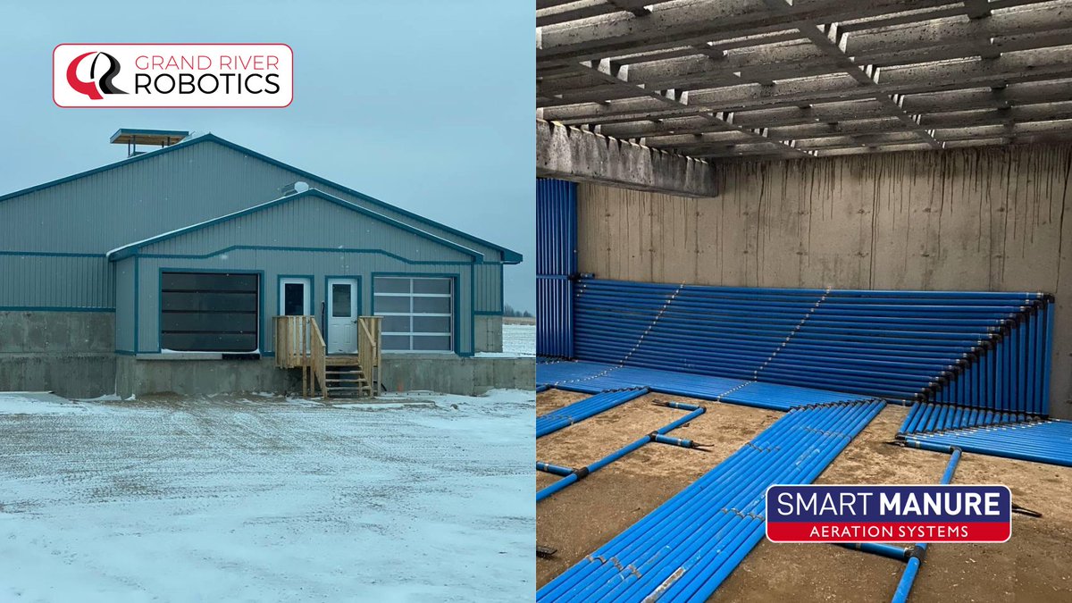 DairyPowerEquip's tweet photo. Swipe ➡️ to see the progress of this Smart Manure Aeration System in Wellesley 🇨🇦
This was installed in a hog barn by @GRRobotics  🐷 
#Dairypower #Aeration #AeratedSlurry #SaferSlurry #SmartFarming #EfficientFarming #SaferFarming #NextGeneration #Cattle #SlurryTechnology https://t.co/BWT9vG44Ja