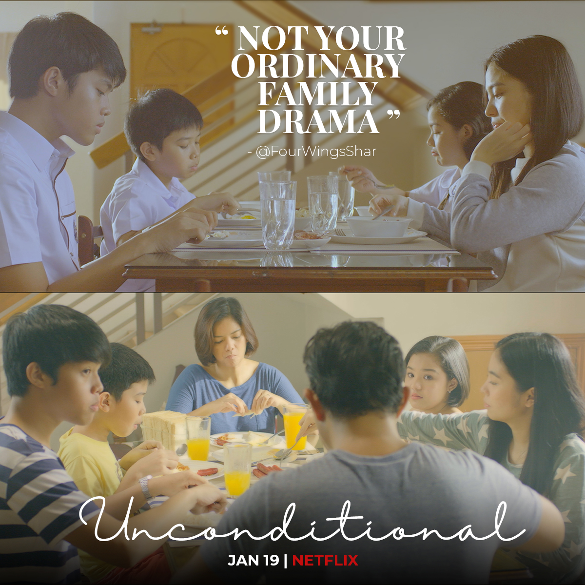 theideafirst_co's tweet photo. Find out why so many people are excited to watch and rewatch the extraordinary family drama UNCONDITIONAL on Netflix in 2 DAYS!
Set your reminders here: https://t.co/k3GiBMRf6K
#Unconditional | Jan 19 https://t.co/OhqPN3wRzW