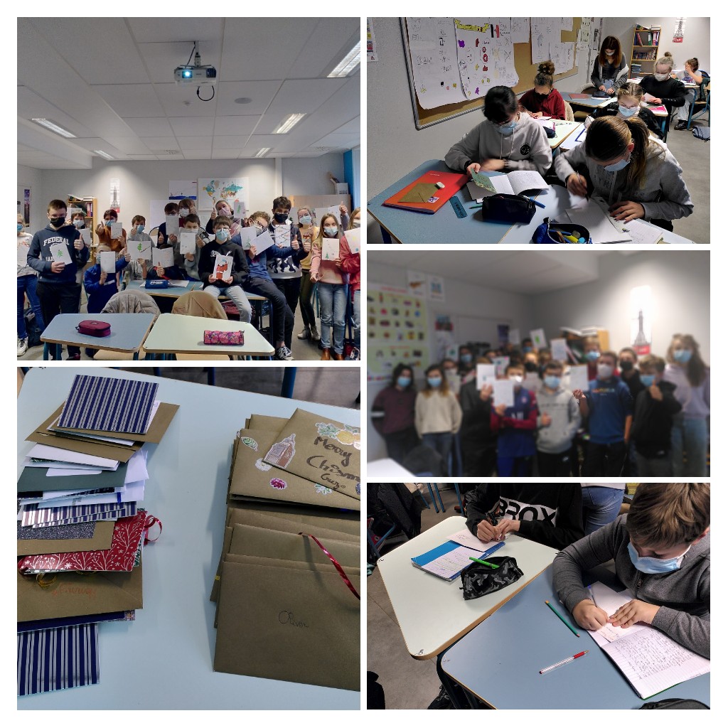 AlineCourteille's tweet photo. A New friendship is blooming @GastonLefavrais Les 5e ont écrit et reçu des Christmas cards de leurs correspondants Anglais de @RTS_Twickenham 
#penpals https://t.co/x475j4DlOm