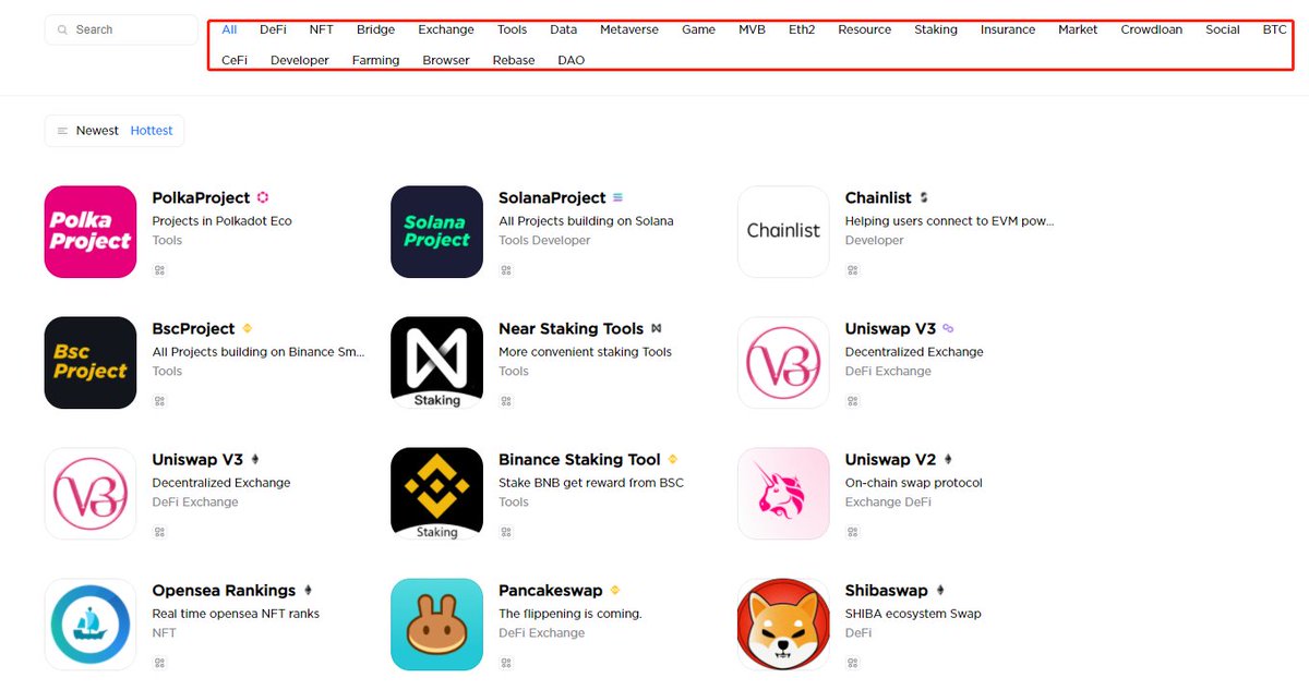 Jiamiluozi's tweet photo. 目前看到最牛逼的导航网站，关于NFT，DAO，ETH2.0，公链，跨链桥，质押，cifi等等，NFT板块有交易市场，工具类网站，排名，解析等，一定要看，属于店长推荐级别的存在[doge] https://t.co/vzKd10U5T4