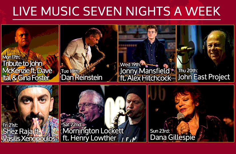 The 606 Club (@606club) on Twitter photo This Week 17-23 January:
Mon:Tribute to John McKenzie ft <a href="/_dayvital/">Dave Ital</a>
Tue: <a href="/DrDanReinstein/">Prof Dan Reinstein</a>
Wed:<a href="/J_Mansfield46/">Jonny Mansfield</a> ft @abhitchcock
Thu:John East Project ft <a href="/Nigethejazzer/">Nigel Price</a>
Fri: <a href="/ShezRajaBass/">Shez Raja</a> ft <a href="/VasilisXeno/">Vasilis Xenopoulos</a>
Sat:<a href="/Morners/">Mornington Lockett</a> ft Henry Lowther
Sun: Dana Gillespie
606club.co.uk/events This Week 17-23 January:
Mon:Tribute to John McKenzie ft <a href="/_dayvital/">Dave Ital</a>
Tue: <a href="/DrDanReinstein/">Prof Dan Reinstein</a>
Wed:<a href="/J_Mansfield46/">Jonny Mansfield</a> ft @abhitchcock
Thu:John East Project ft <a href="/Nigethejazzer/">Nigel Price</a>
Fri: <a href="/ShezRajaBass/">Shez Raja</a> ft <a href="/VasilisXeno/">Vasilis Xenopoulos</a>
Sat:<a href="/Morners/">Mornington Lockett</a> ft Henry Lowther
Sun: Dana Gillespie
606club.co.uk/events