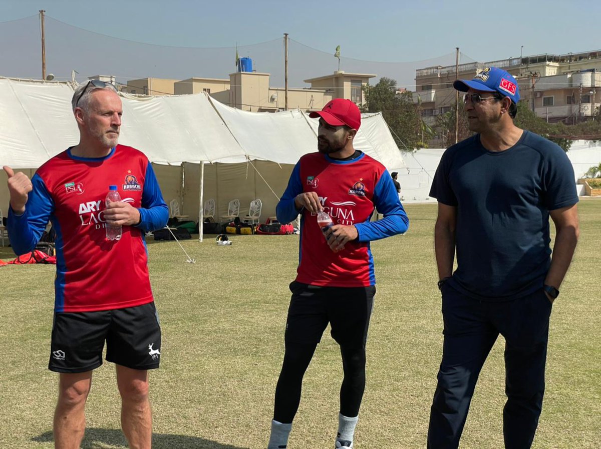 KarachiKingsARY's tweet photo. Kings' practice session is underway! 👊🏻
Preparations gaining momentum... ⚡
Are you ready for #PSL7 ?

#KarachiKings #PhirJeetenge #HBLPSL7 #YehHaiKarachi 
@dougie1brown @wasimakramlive @simadwasim @iamamirofficial @SharjeelLeo14 @amiryamin54 https://t.co/qexqh7Lg1q