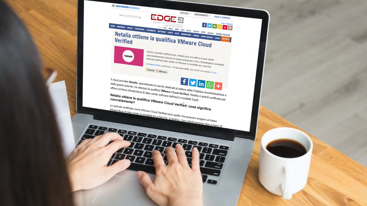 Netalia_cloud's tweet image. Le cose belle vanno condivise! Su #Edge9by @HwUpgrade si parla della nostra recente certificazione #VMwareCloudVerified. 

Leggi l&apos;articolo completo👉 lnkd.in/dRyRre3A

#Netalia #Cloud #CloudNazionale #vmware #futuro #enterprise #PA #SovranitàDigitale #CloudItalia