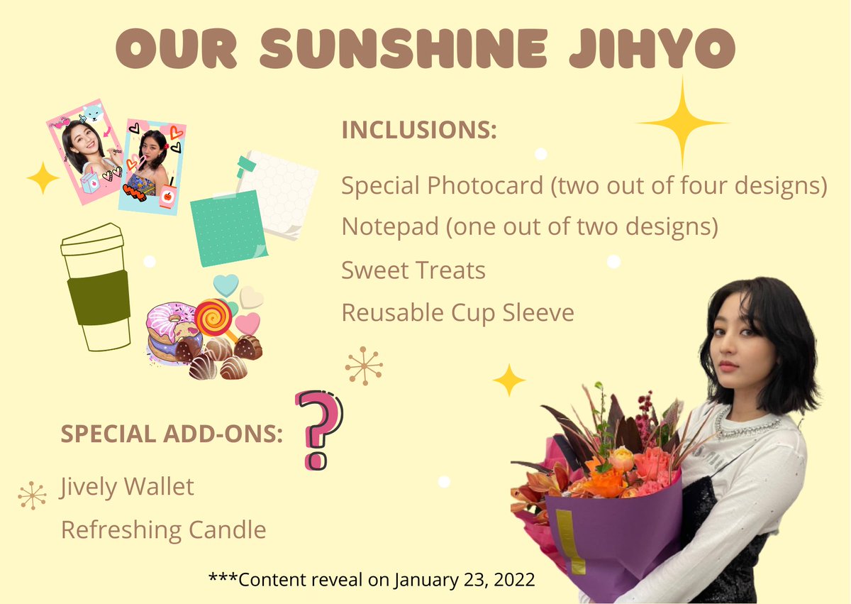 aachillph's tweet photo. This is not a drill! Cup sleeve Event for our sunshine Jihyo is happening!

Avail one of our packages to join the event. Raffle prizes await for those who will join us.
📎https://t.co/eRzrBmtVKm

Please help RT 🙏

#HappyJIHYOday
#지효
#JIHYO
#트와이스
#TWICE https://t.co/UIBvhdLc0x