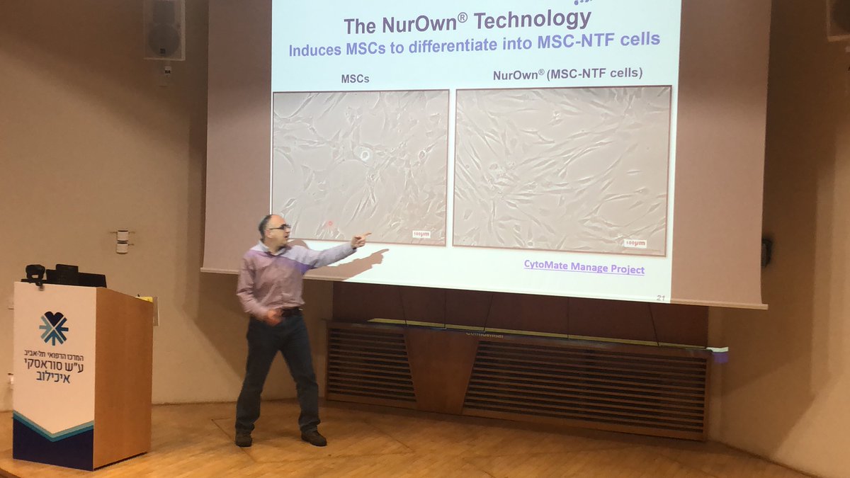 Dr. Yossef Levi VP for CMC <a href="/BrainstormCell/">BrainStorm</a>  at a company seminary today discussing escalation and automizing the manufacturing process.