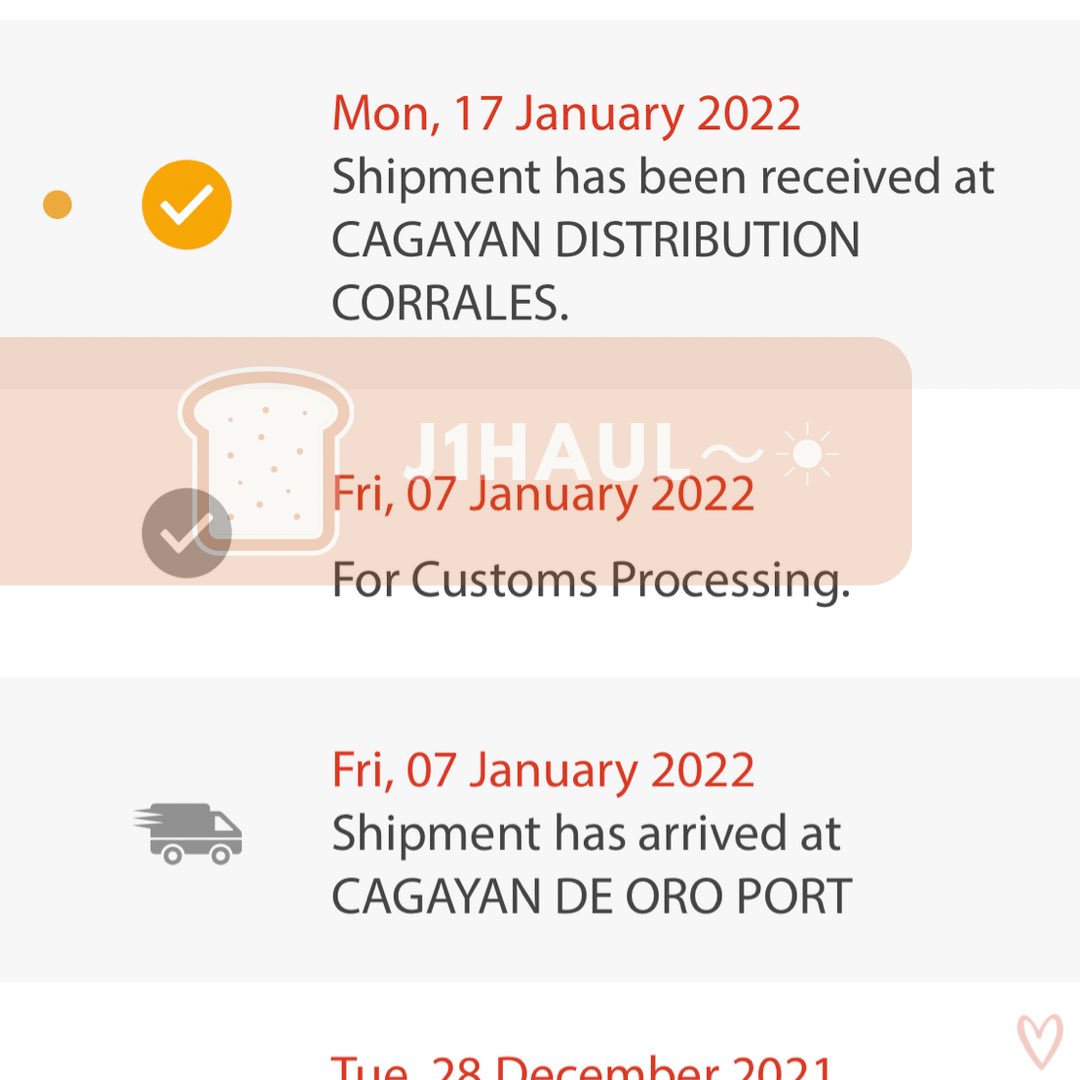 j1haul's tweet photo. #ZamUpdates
Re: PH GO NOEASY Standard
SUBK
- cleared from customs
- box has been received at Cagayan de Oro Distribution
Thank you for your understanding and patience. Kindly DM me for further questions/concerns if there are any π₯° https://t.co/OSuCanNhNL