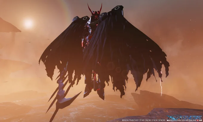 この姿めっちゃ天候荒れてるほうが雰囲気あって良いかも
#PSO2NGS 