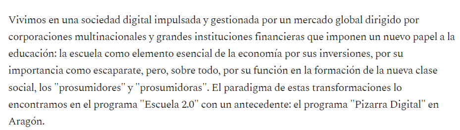 therfer's tweet photo. Artículo de J.L. Murillo (2010) vía #tecnoprofes:
"Programas Escuela 2.0 y Pizarra Digital: un paradigma de mercantilización del sistema educativo a través de las TICs"
https://t.co/nN16vb1TVY
👉Grandes compañías se quedan la educación
👉 La ignorancia tecnológica social aumenta https://t.co/6onFv6Xm0h