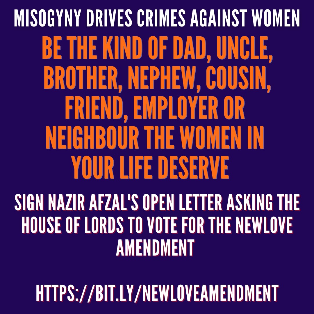 stellacreasy's tweet photo. Today parliament will debate @baronessnewlove amendment to include misogyny in hate crime laws to help tackle violence against women- still time to add your name to @nazirafzal letter in support. He’s calling for men especially to speak up - sign here: https://t.co/R6K74aXGK1 https://t.co/ZuBjjyxnyo