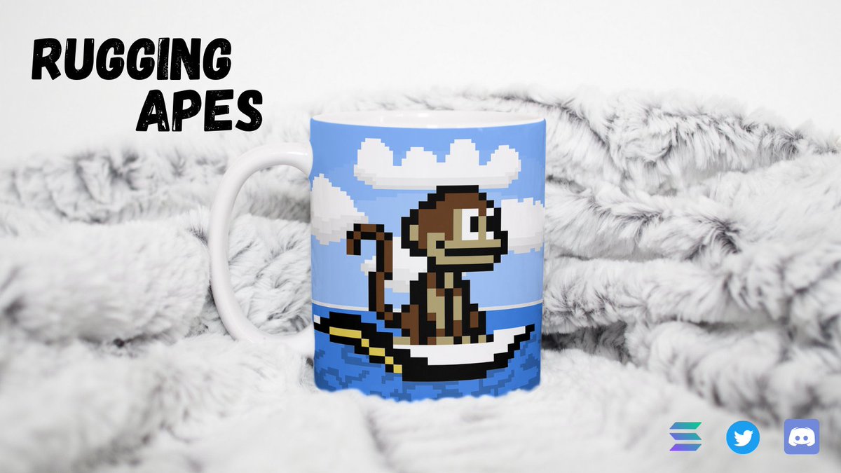 Jazzy_sol's tweet photo. Enjoying some coffee and hanging with the @RuggingApes community! Come &amp; join us  

Ruga Ruga 🐵🔥

#ruggingapes #rugaruga #SolanaNFTs #NFTs #NFTLAUNCH https://t.co/ZB3WiLJAY5