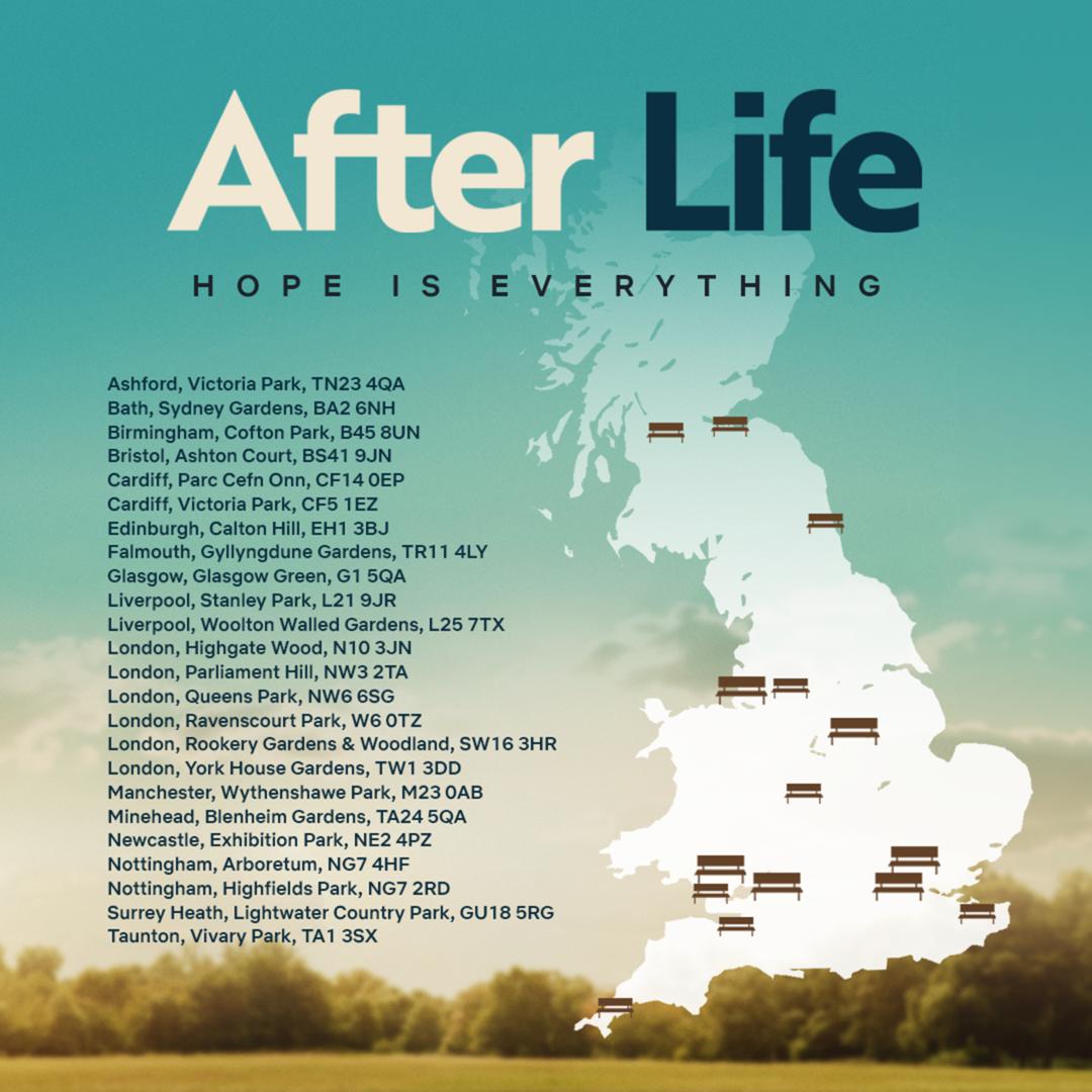 Here's a map of where the benches are, so you can visit and take a selfie 👍