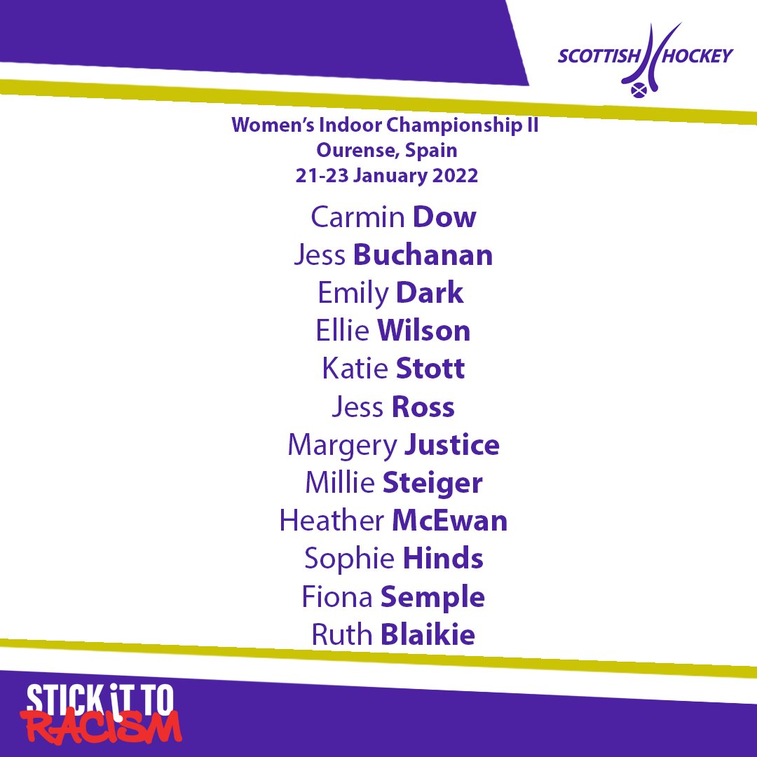 ScottishHockey's tweet photo. 🚨SQUAD ANNOUNCEMENT 🚨The Scotland squad has been named for Women’s EuroHockey Indoor Championship II in Spain. 🏴󠁧󠁢󠁳󠁣󠁴󠁿🏑

Read more here 👇 https://t.co/mVtkIBtBoy https://t.co/8A2pV5nbjy